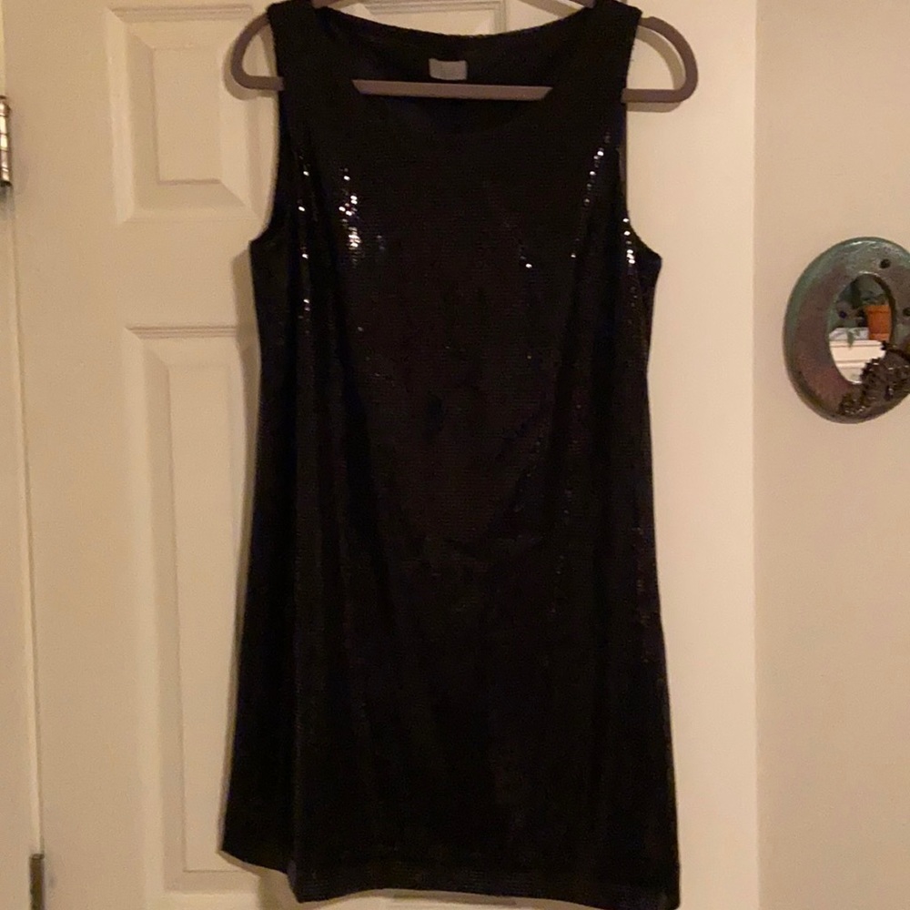 Sequinned shift-style cocktail dress H&M women’s size 12